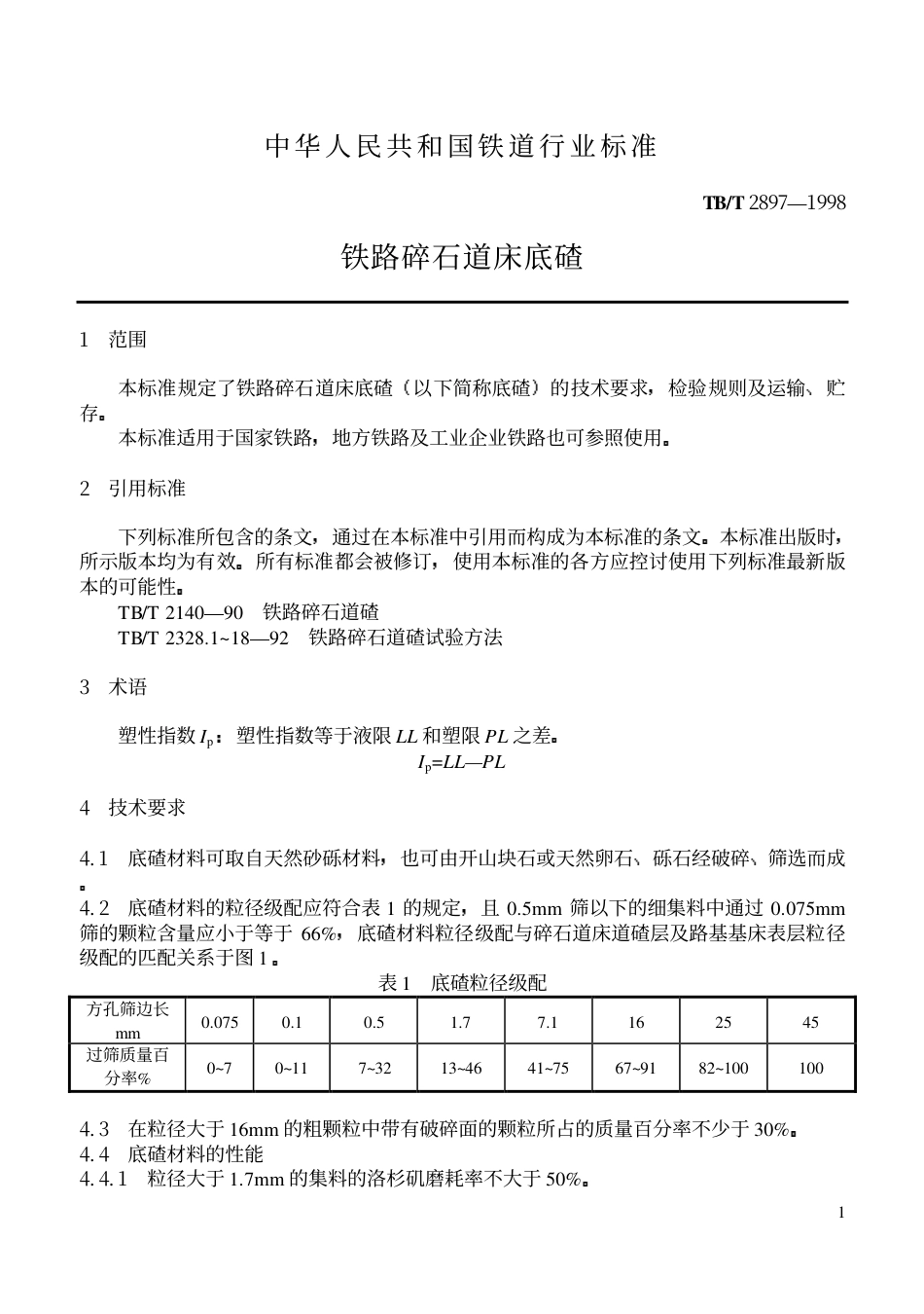 TB2897-1998铁路碎石道床底碴.pdf_第2页