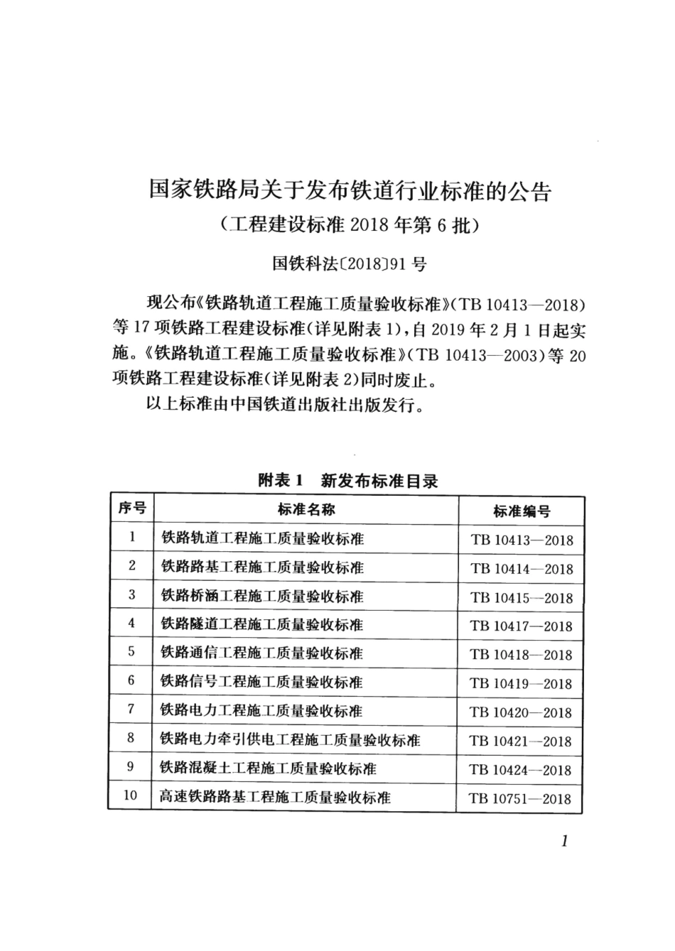 TB10413-2018 铁路轨道工程施工质量验收标准.pdf_第2页
