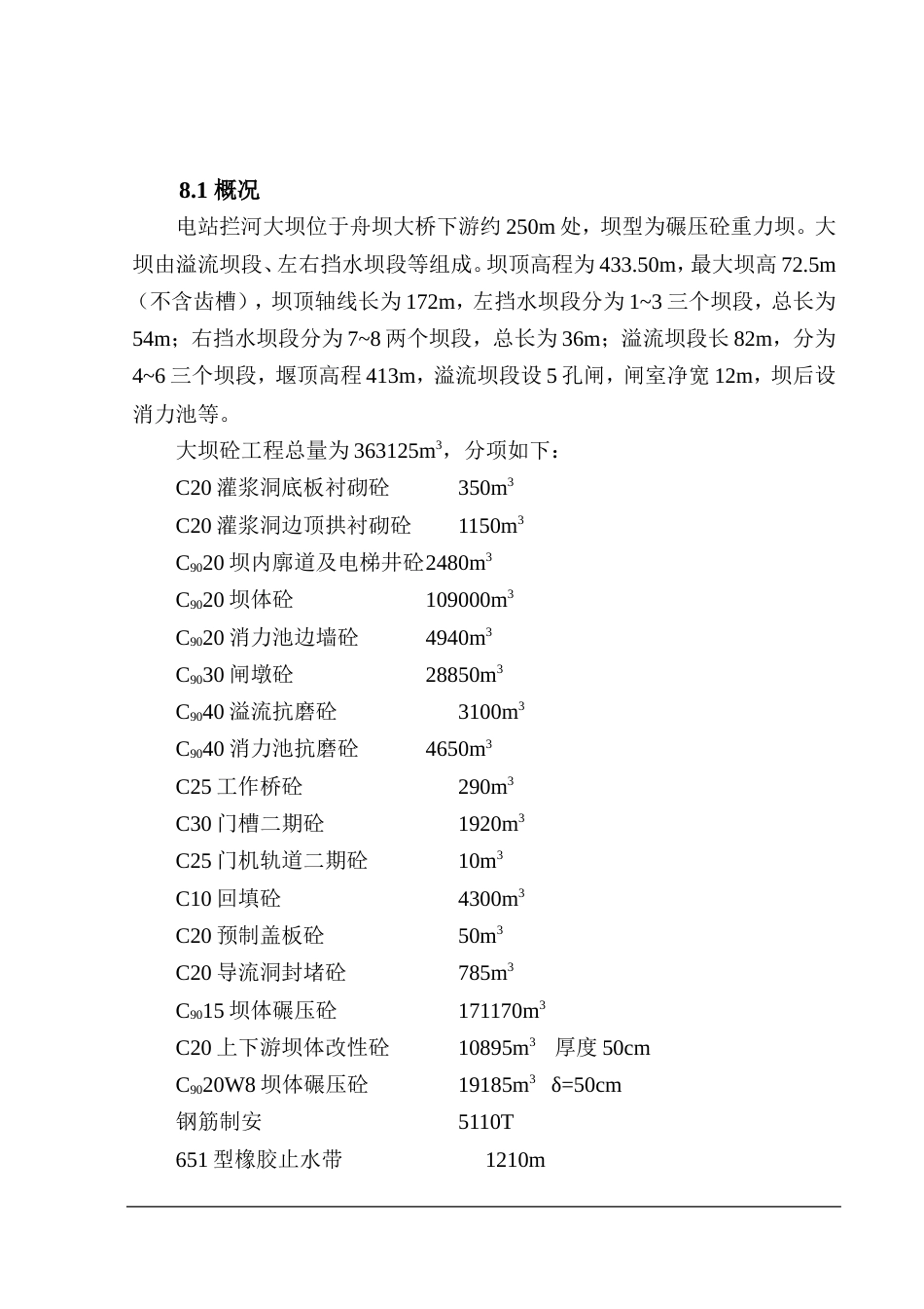 电站拦河大坝砼工程施工方案.doc_第1页