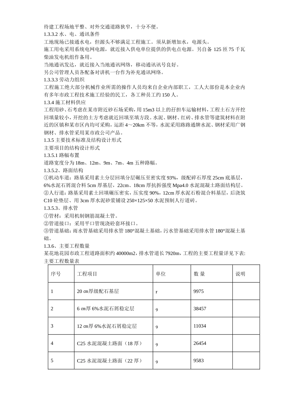 某花地花园市政工程施工组织设计方案.doc_第3页