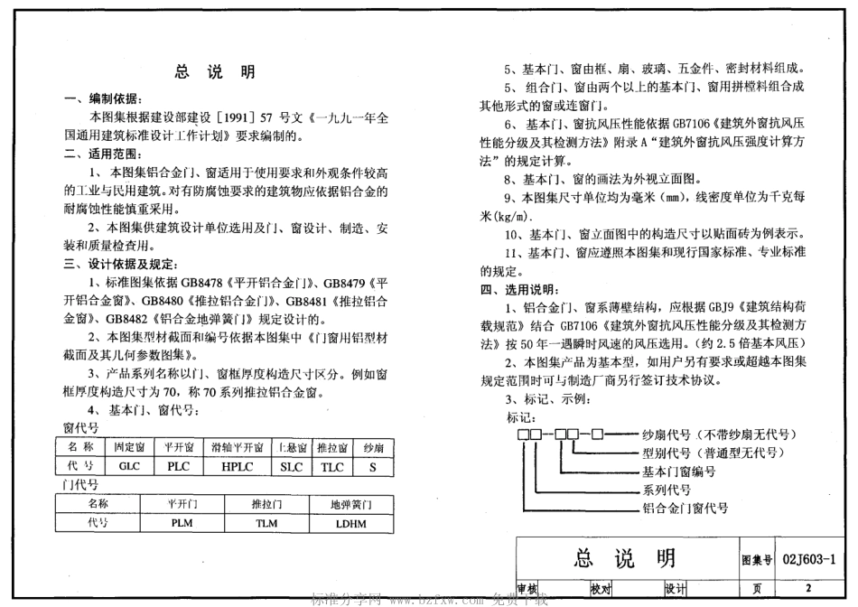 国标02J603-1铝合金门窗标准图集.pdf_第2页
