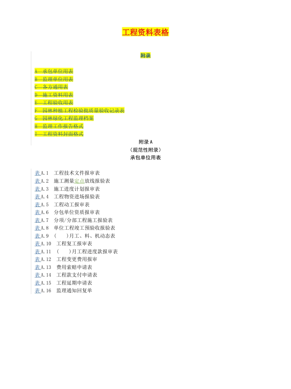 园林工程资料表格(全套).doc_第1页
