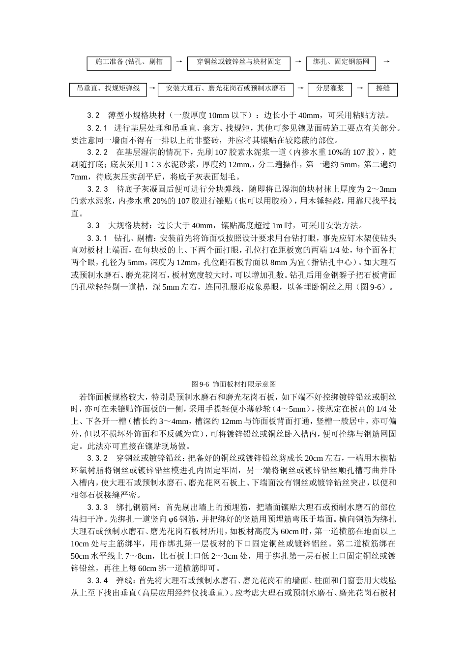 大理石、磨光花岗石、预制水磨石饰面施工工艺.doc_第2页
