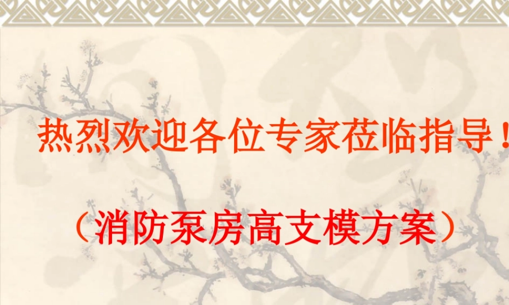 消防泵房高支模方案专家论证时汇报材料.ppt