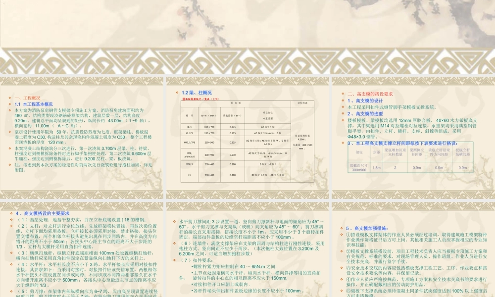 消防泵房高支模方案专家论证时汇报材料.ppt