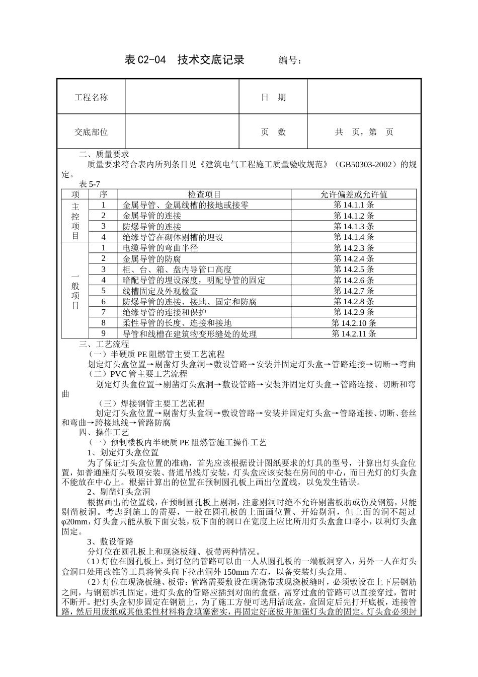 预制楼板内管路敷设工程技术交底.doc_第2页
