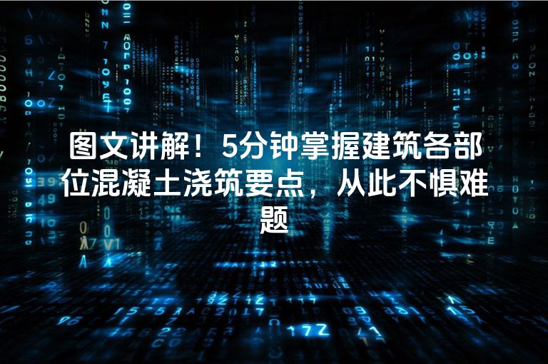 图文讲解!5分钟掌握建筑各部位混凝土浇筑要点,从此不惧难题 图文讲解!5分钟掌握建筑各部位混凝土浇筑要点,从此不惧难题