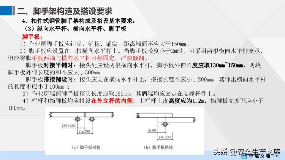 中建交通脚手架工程培训PPT，涵盖搭设、管理等核心内容