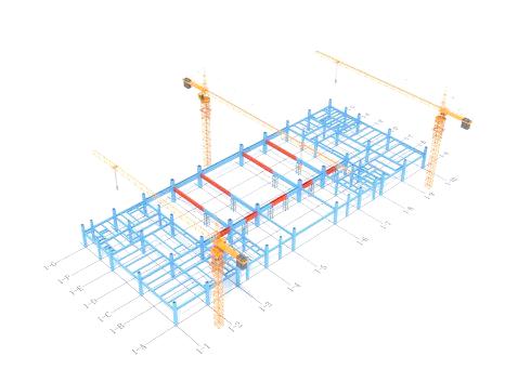 钢框架安装全流程详解，从预埋到梁安装，确保结构稳固