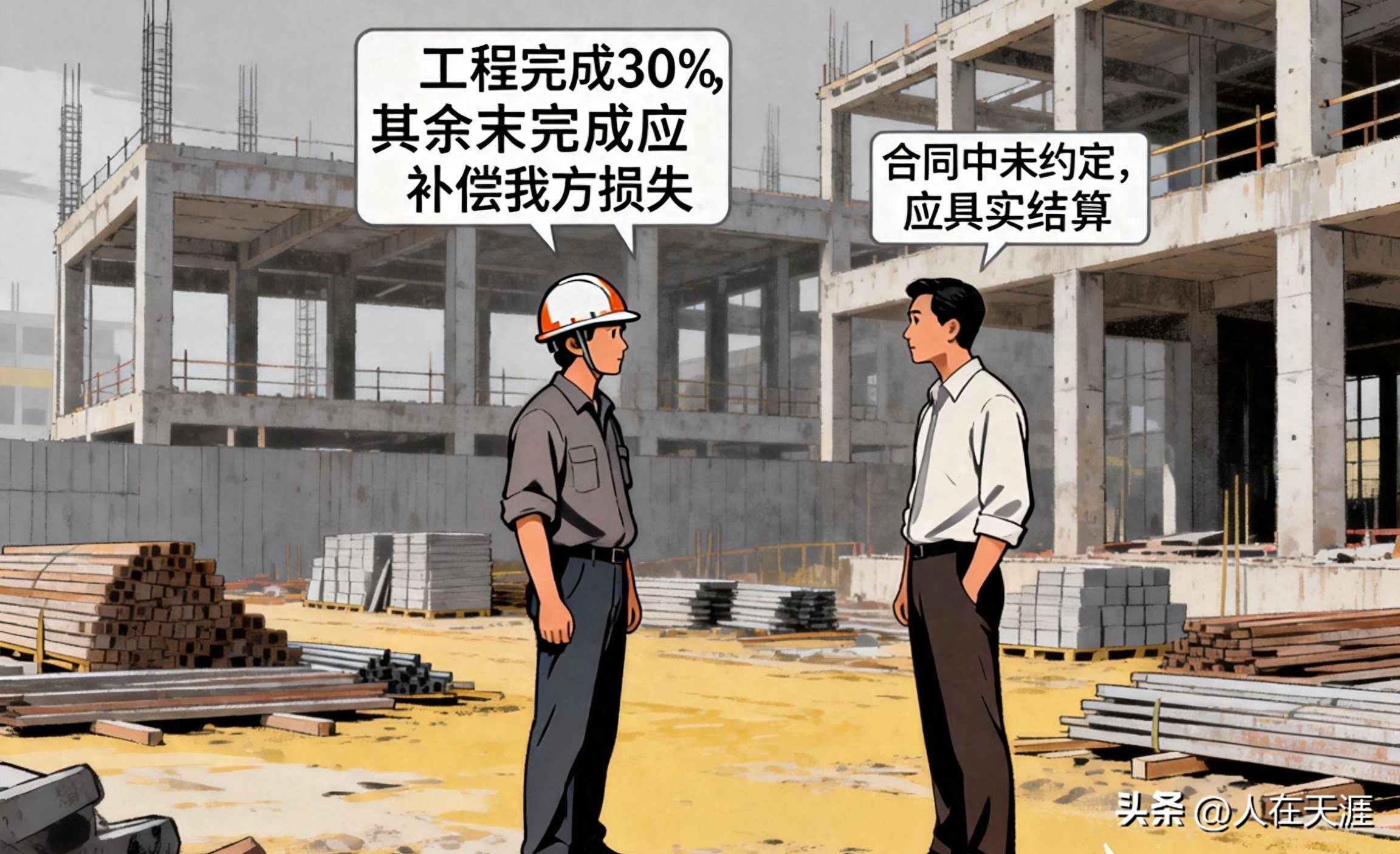 工程合同中途协商解除,施工方索赔损失及直接间接损失区分